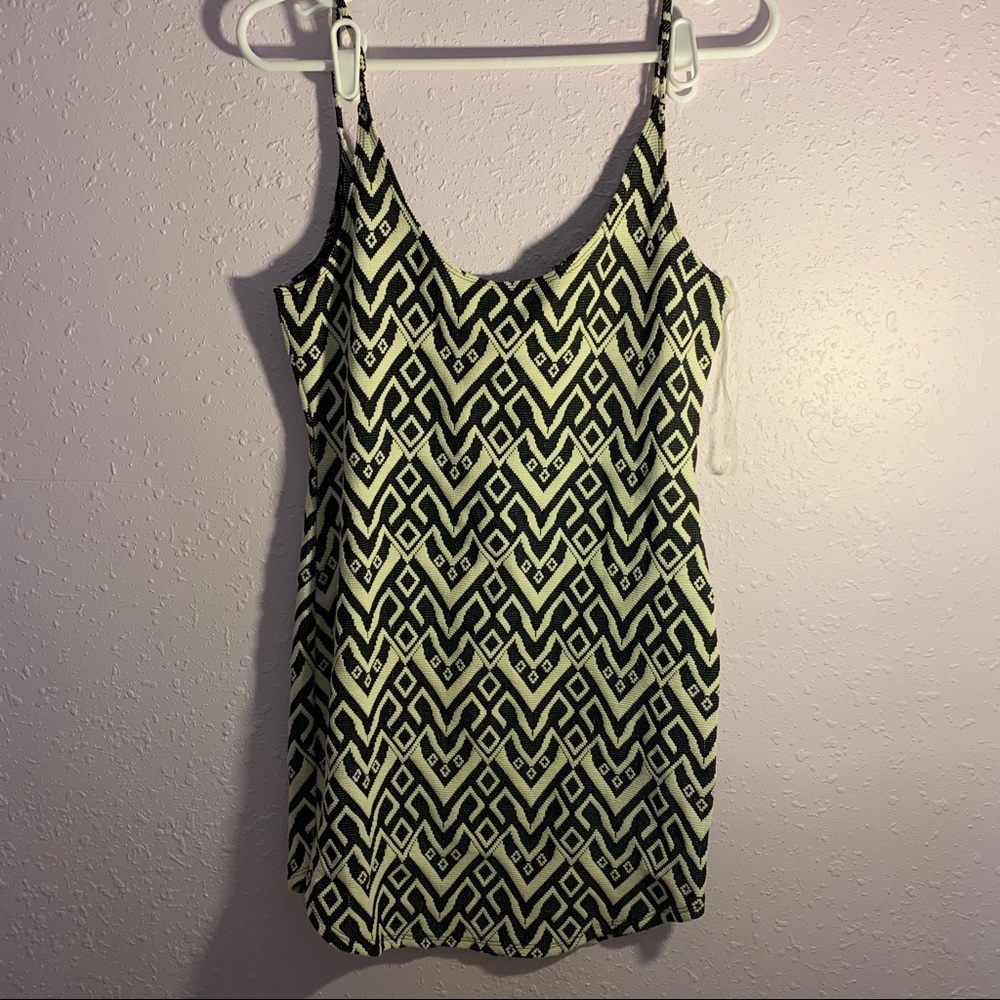 Agaci black & white pattern print dress